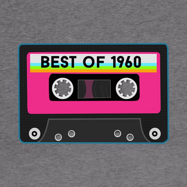 Best Of 1960 60th Birthday 60 Years Old Gifts Cassette Tape Vintage by ClothesLine